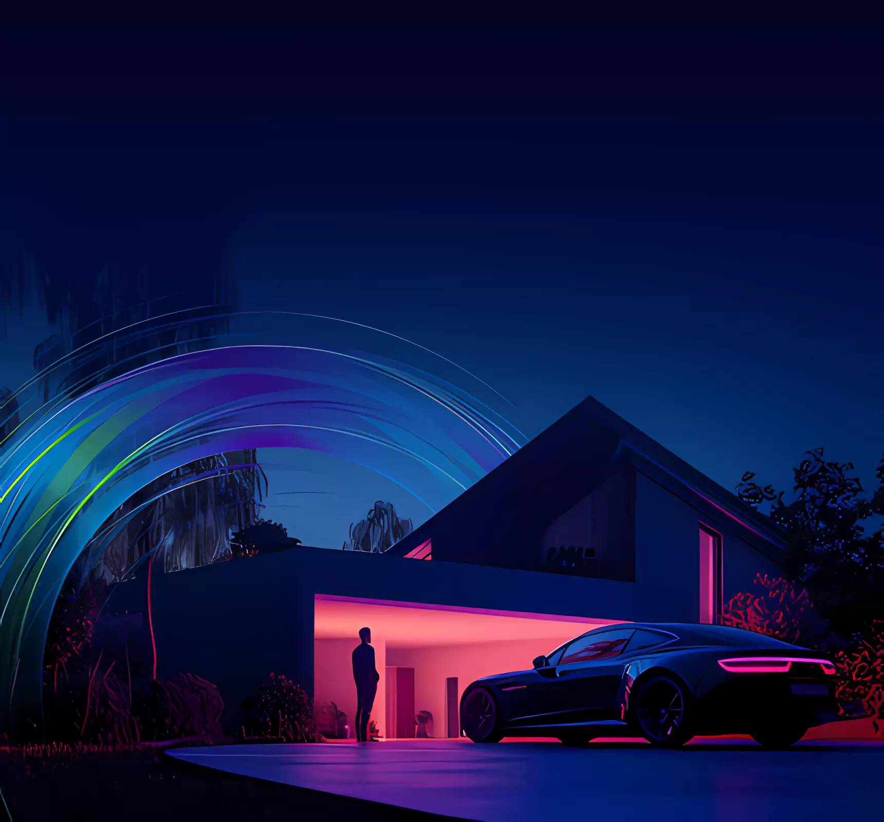 A house and a car symbolize protection against property and casualty damages.